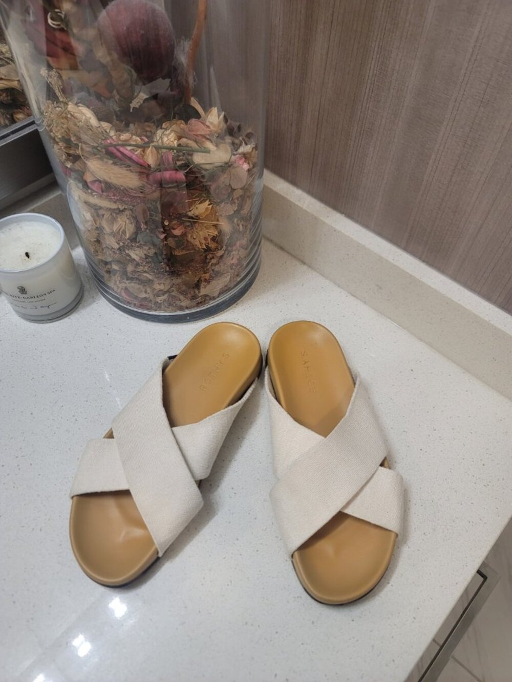 Rothy’s Women's The Weekend Slide Oat US Size 8 Comfort Slip On Shoes Beige